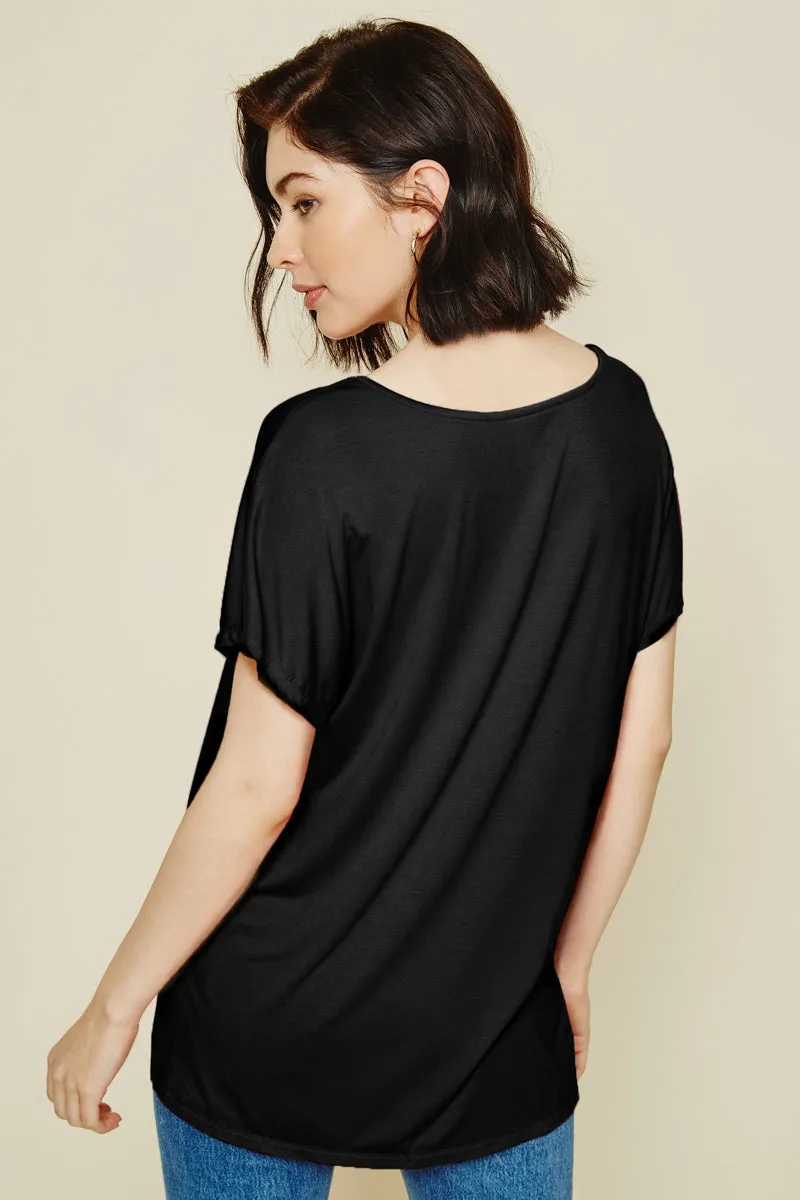 Womens V-Neck Dolman Knit Tee sold by Hayden product image thumbnail 2