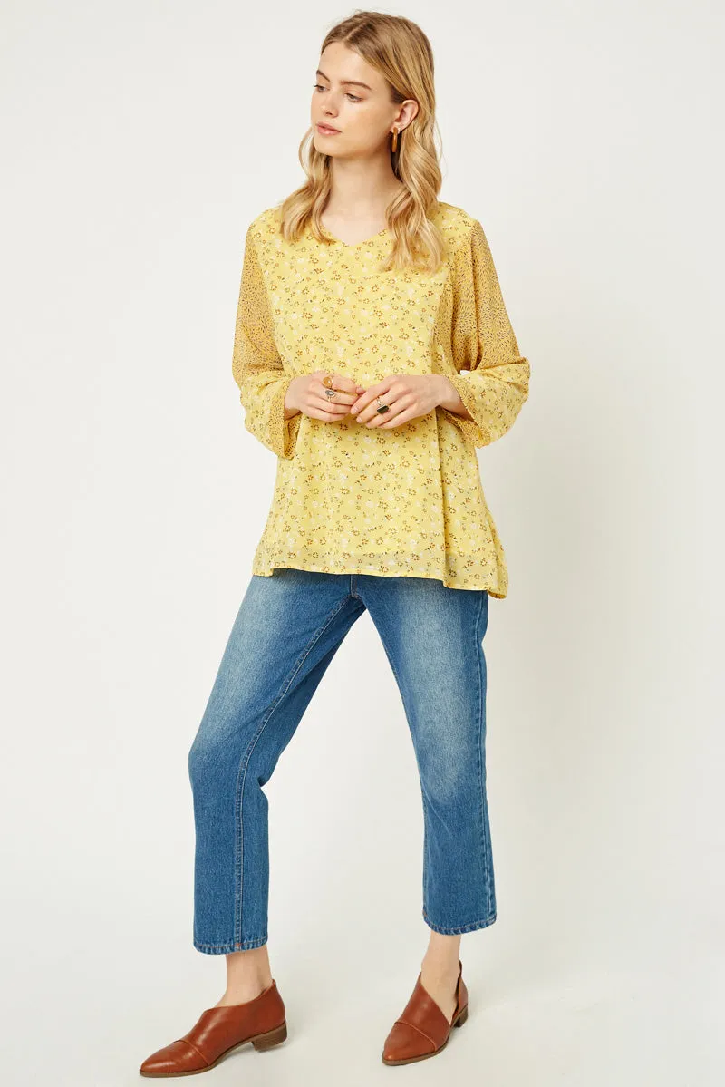 Womens Floral Bell Sleeve Blouse sold by Hayden product image thumbnail 3