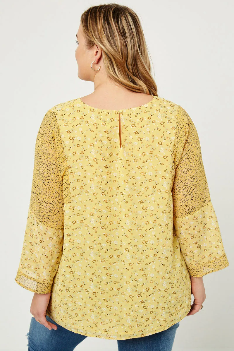 Womens Floral Bell Sleeve Blouse sold by Hayden product image thumbnail 5