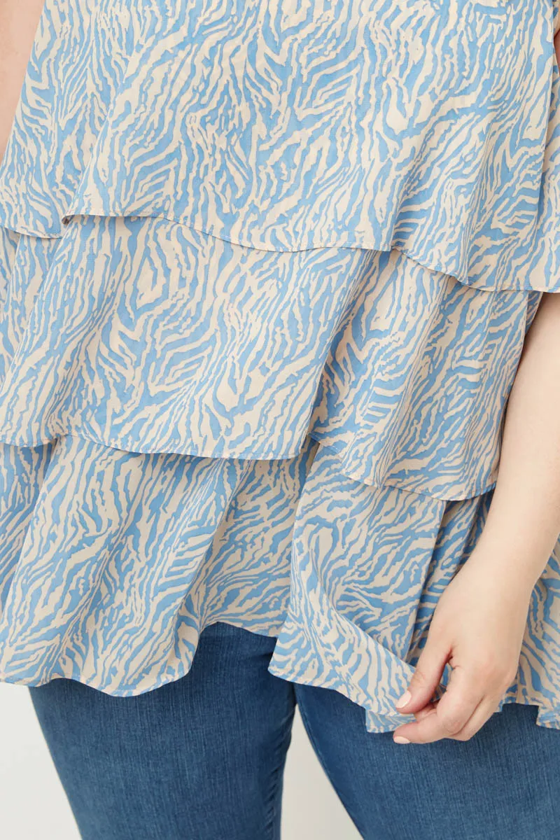 Womens Zebra Tiered Tank sold by Hayden product image thumbnail 4