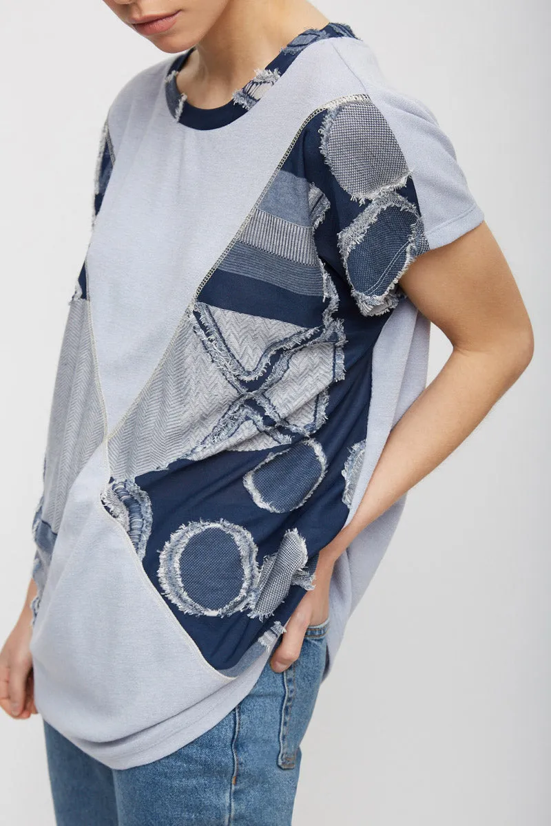 Womens Geometric Printed Distressed Tee sold by Hayden product image thumbnail 4