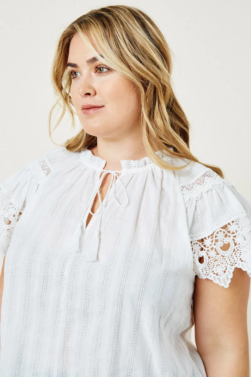 Womens Lace Tassel-Tie Top sold by Hayden product image thumbnail 4