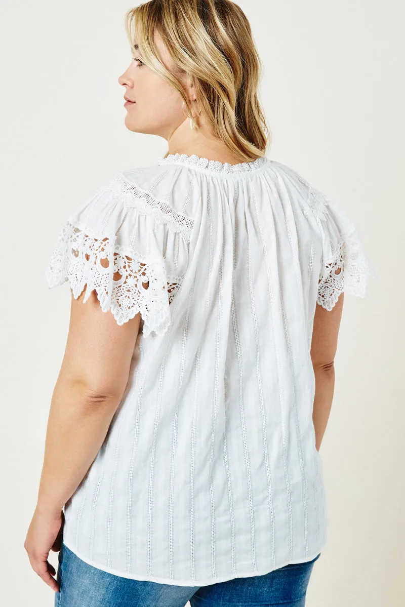 Womens Lace Tassel-Tie Top sold by Hayden product image thumbnail 2