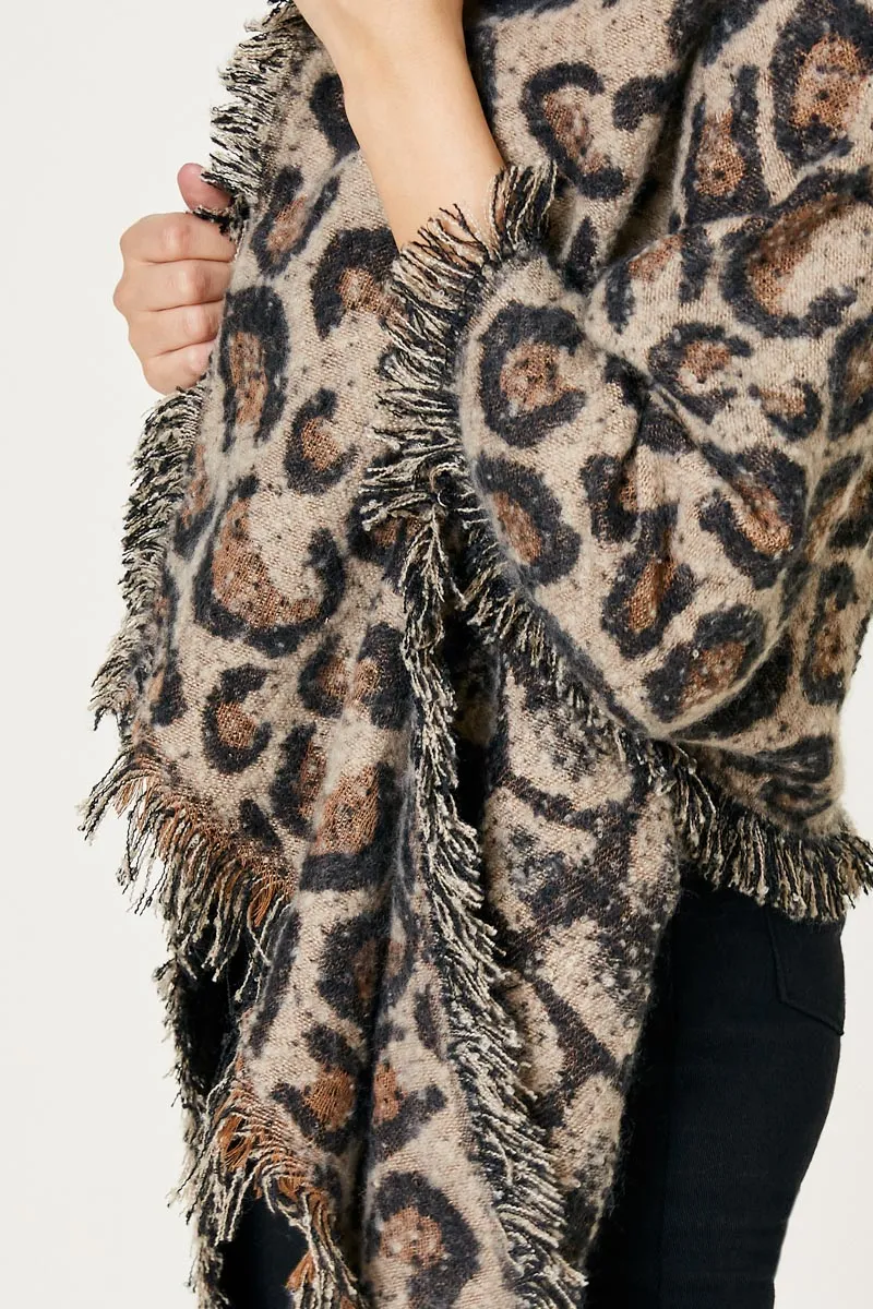 Womens Leopard Shawl Poncho sold by Hayden product image thumbnail 5