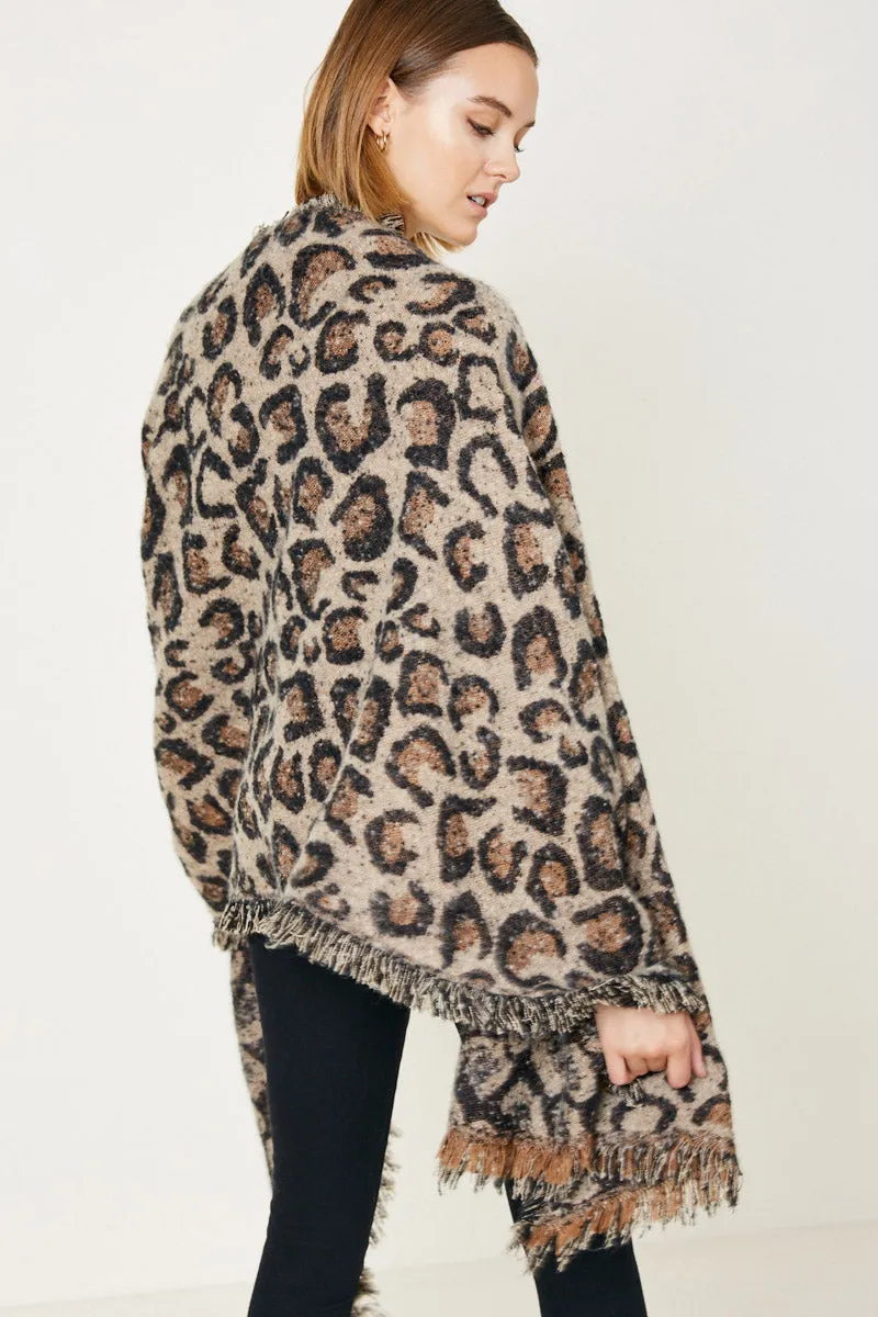 Womens Leopard Shawl Poncho sold by Hayden product image thumbnail 2