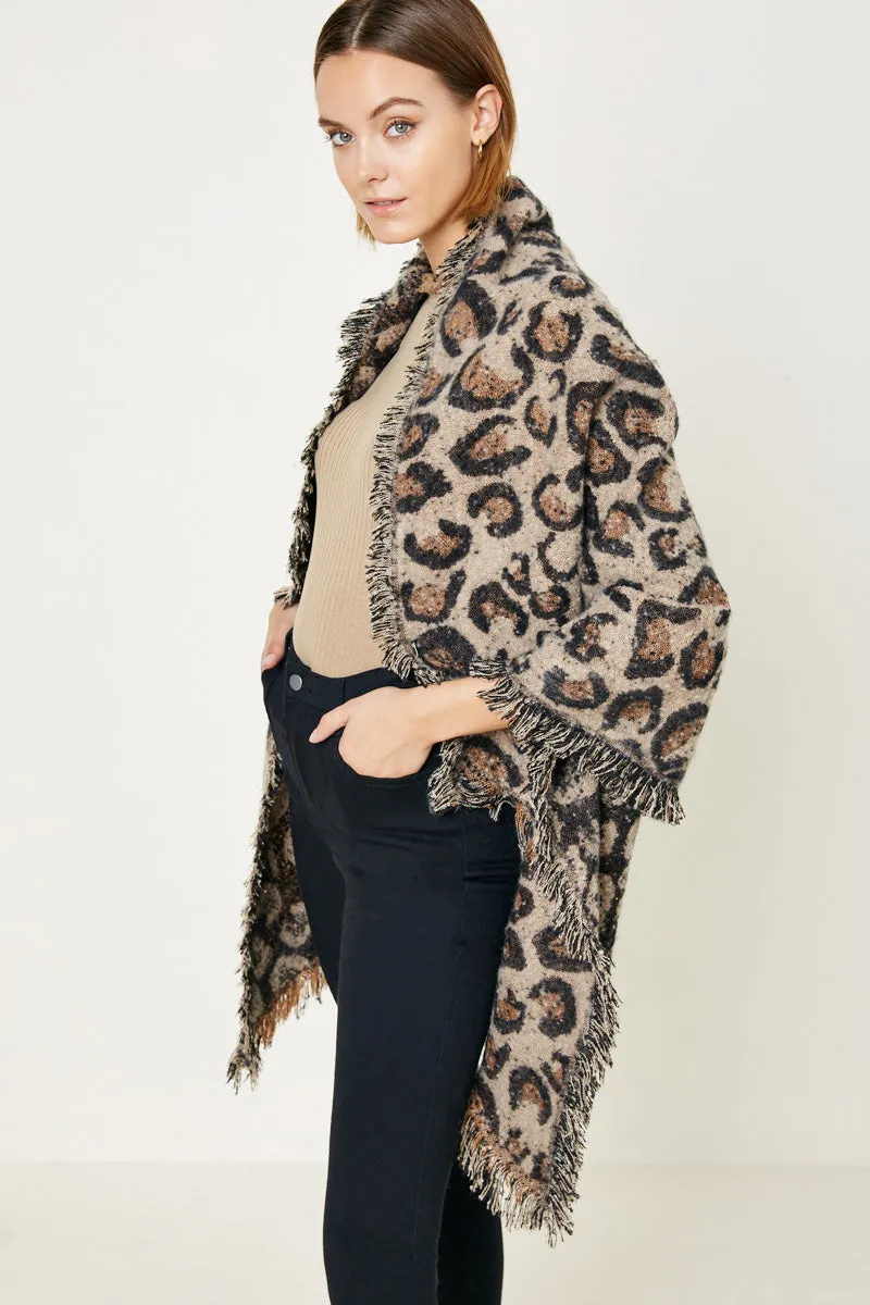 Womens Leopard Shawl Poncho sold by Hayden product image thumbnail 3