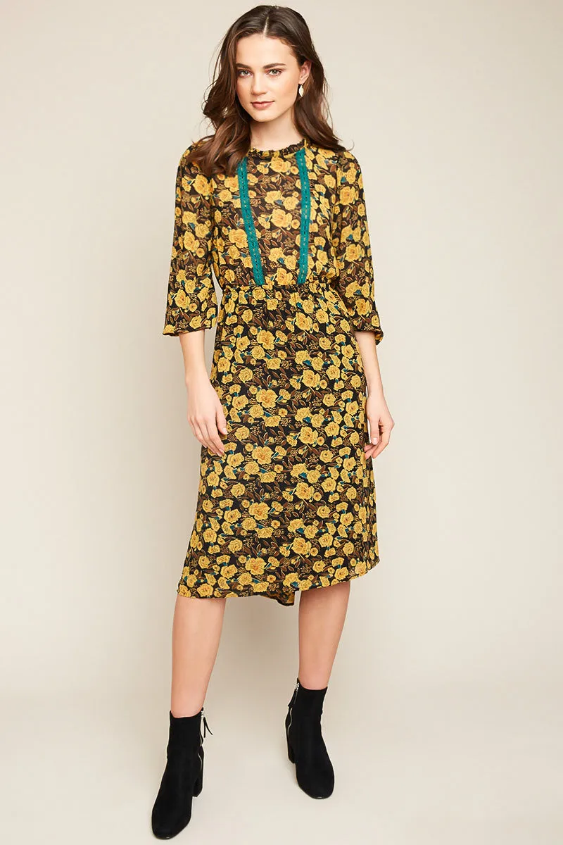 Womens Printed A-Line Midi Dress sold by Hayden