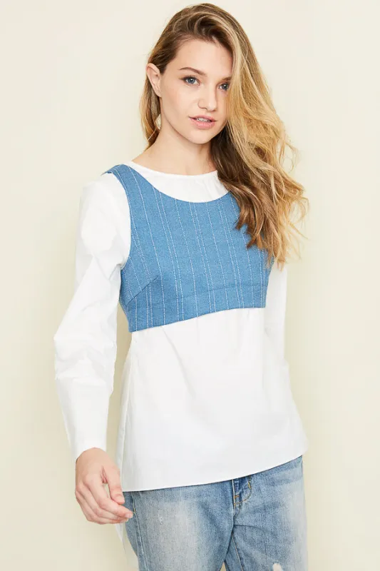 Womens Open Back Layered Twist Top sold by Hayden