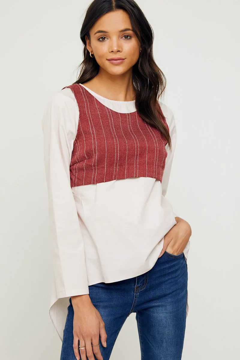 Womens Open Back Layered Twist Top sold by Hayden product image thumbnail 5