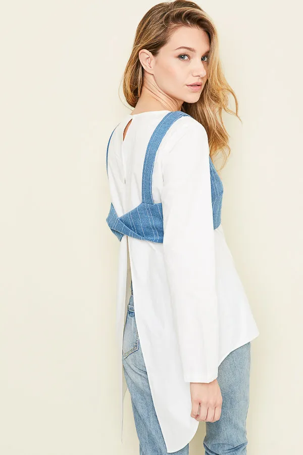 Womens Open Back Layered Twist Top sold by Hayden product image thumbnail 2