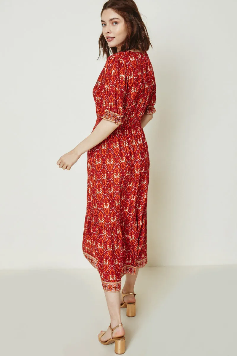 Womens Button-Down Printed Midi Dress sold by Hayden product image thumbnail 2