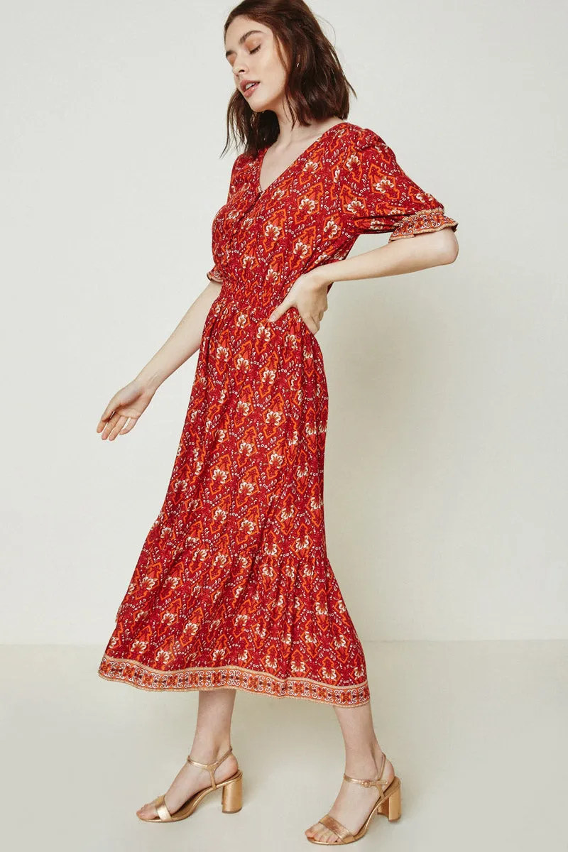 Womens Button-Down Printed Midi Dress sold by Hayden product image thumbnail 3