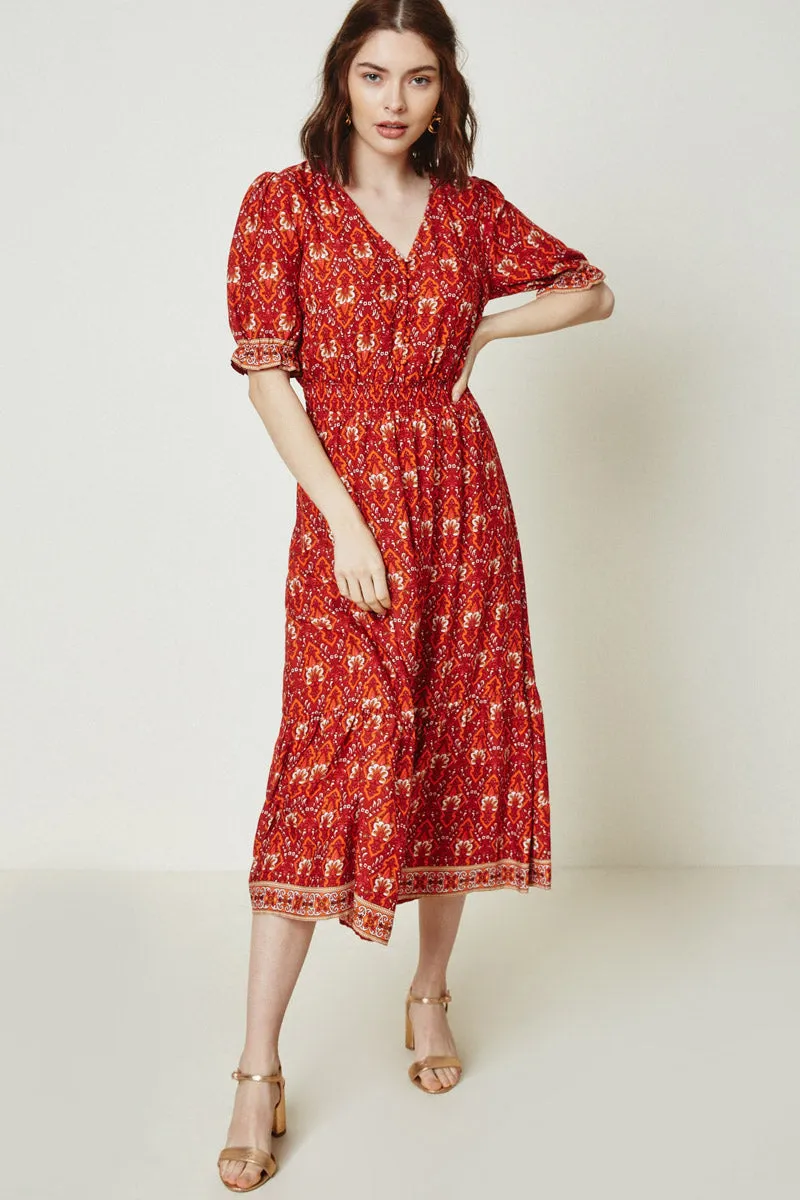 Womens Button-Down Printed Midi Dress sold by Hayden product image thumbnail 4