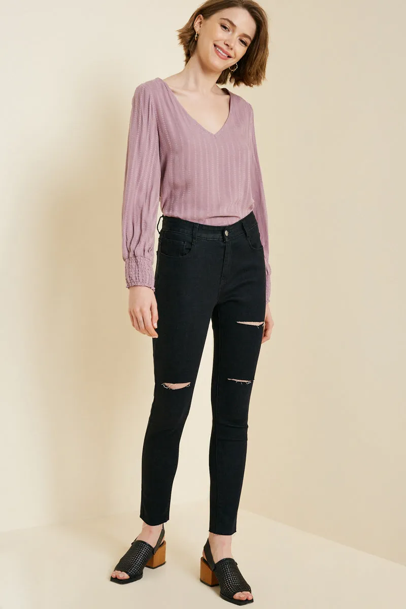 Womens Plunging Smock Sleeve Top sold by Hayden product image thumbnail 4