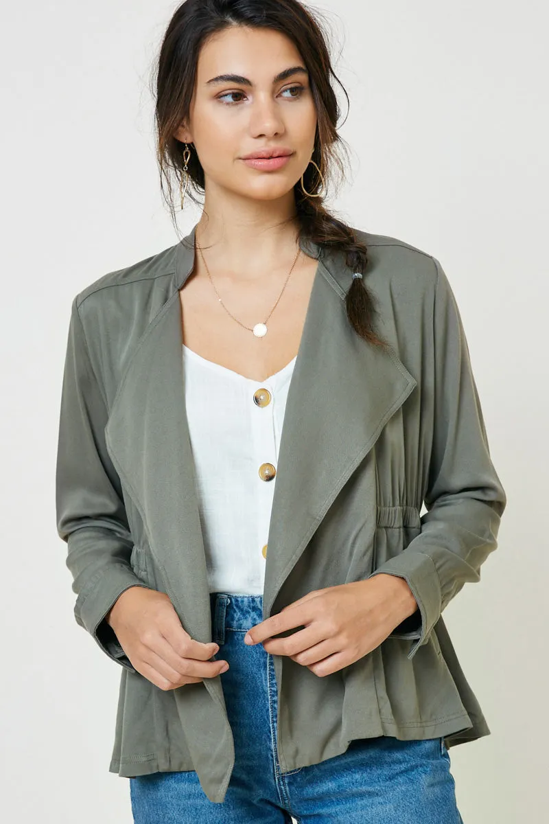 Womens Gathered Lapel Jacket sold by Hayden product image thumbnail 4