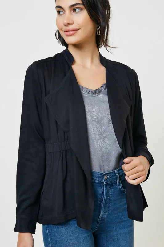 Womens Gathered Lapel Jacket sold by Hayden