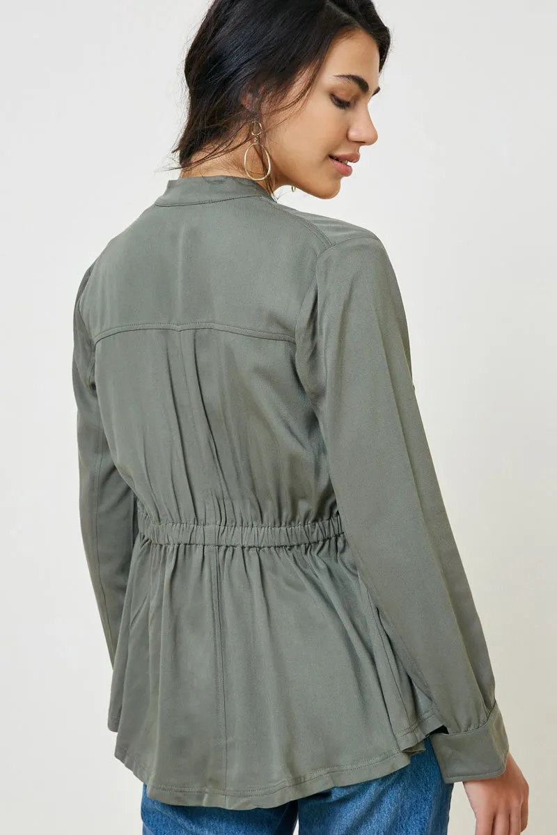 Womens Gathered Lapel Jacket sold by Hayden product image thumbnail 5