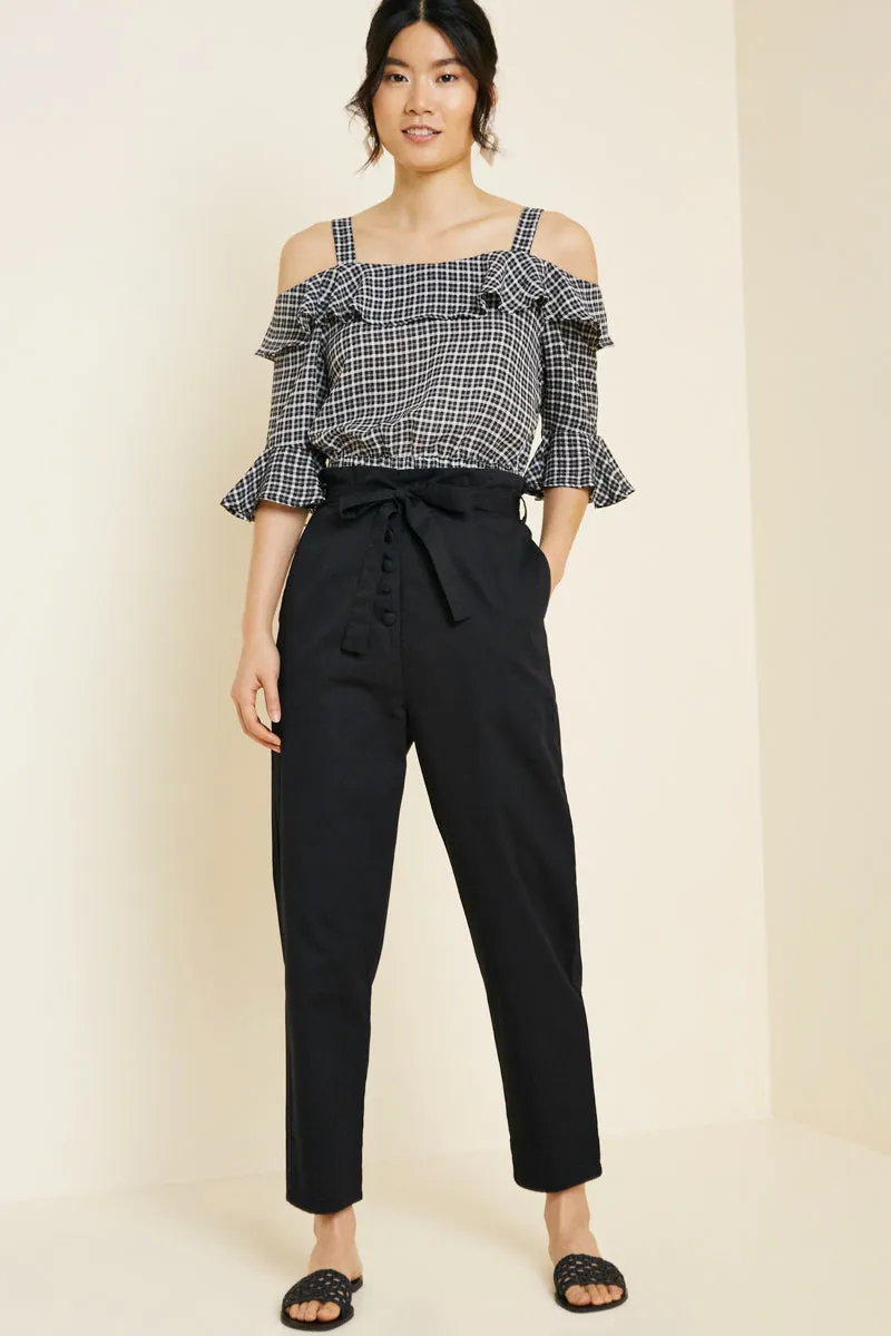 Womens Belted Paperbag Trouser Pants sold by Hayden product image thumbnail 4