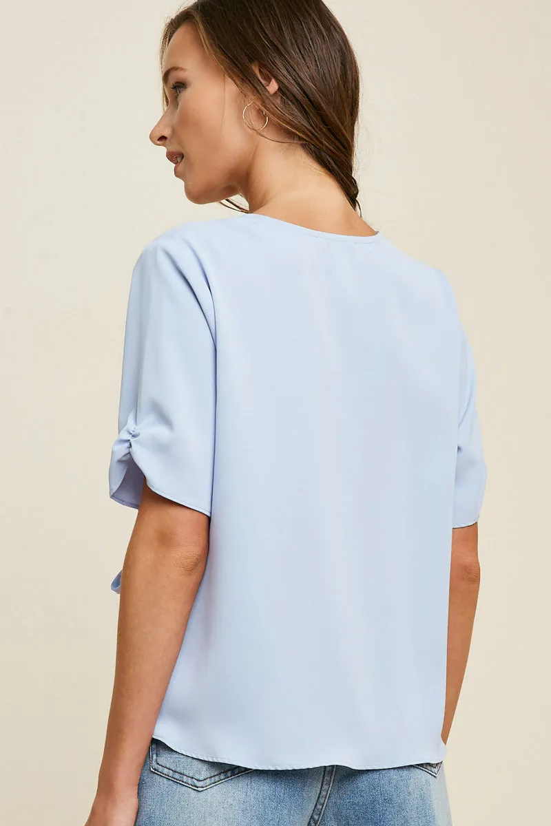 Womens Side-Tie Peplum Top sold by Hayden product image thumbnail 2