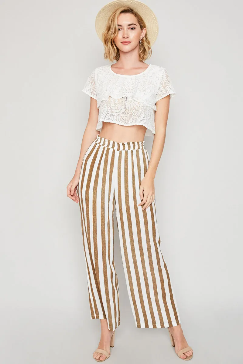 Womens Semi-Sheer Lace Tiered Crop Top sold by Hayden product image thumbnail 4