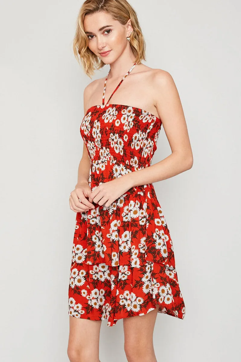 Womens Floral Smocked Tube Dress sold by Hayden product image thumbnail 4