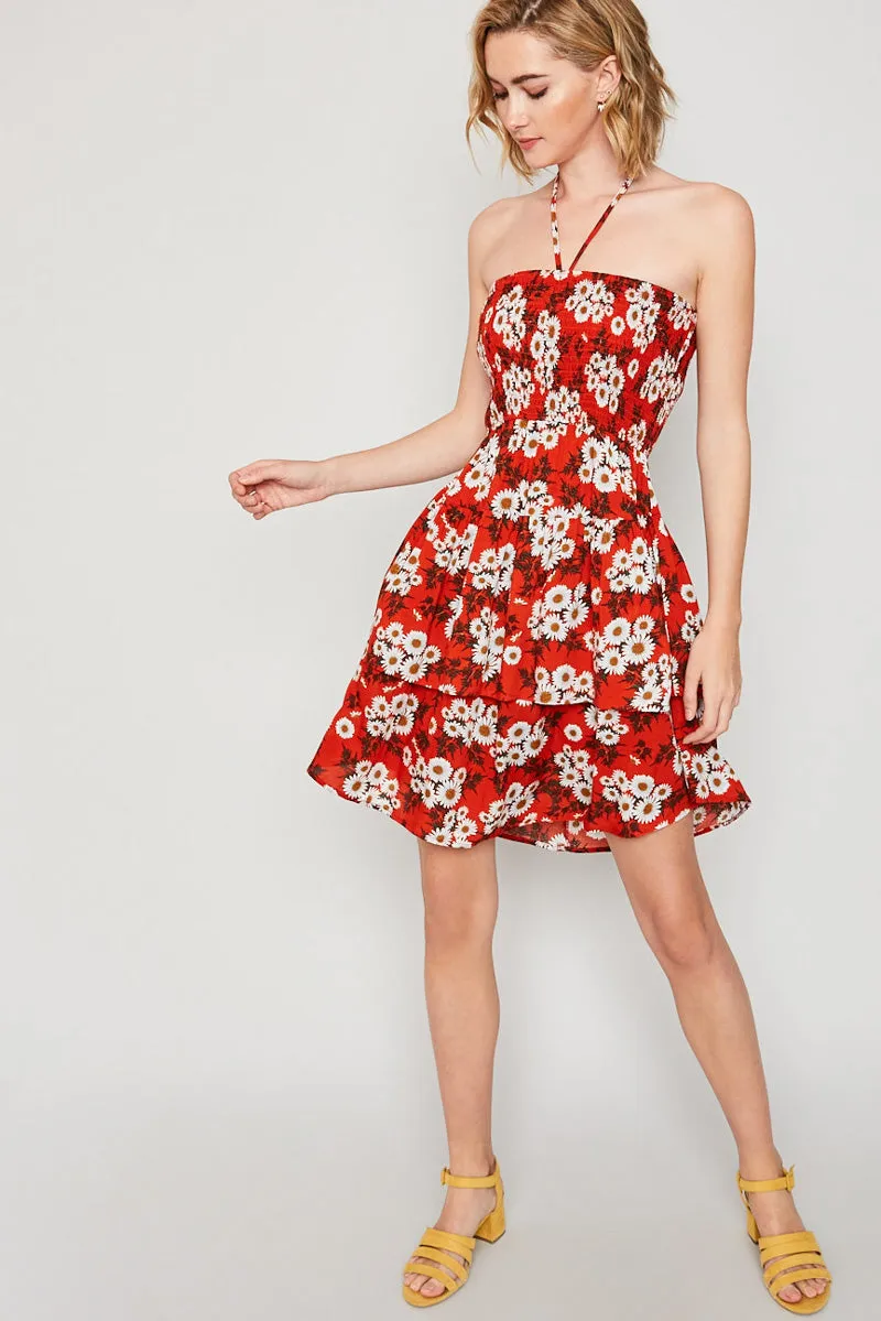 Womens Floral Smocked Tube Dress sold by Hayden product image thumbnail 3