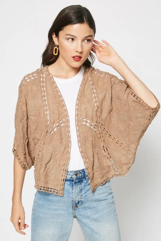 Womens Bolero Crocket Lace Kimono sold by Hayden