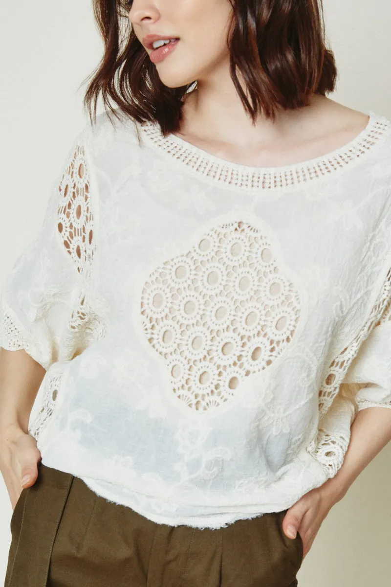 Womens Crochet Lace Cropped Top sold by Hayden product image thumbnail 4