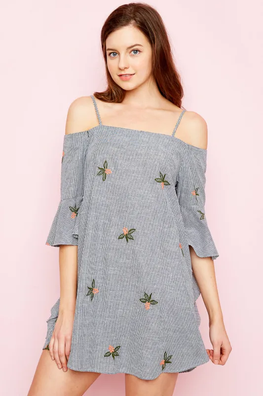 Womens Floral Off-The-Shoulder Dress sold by Hayden