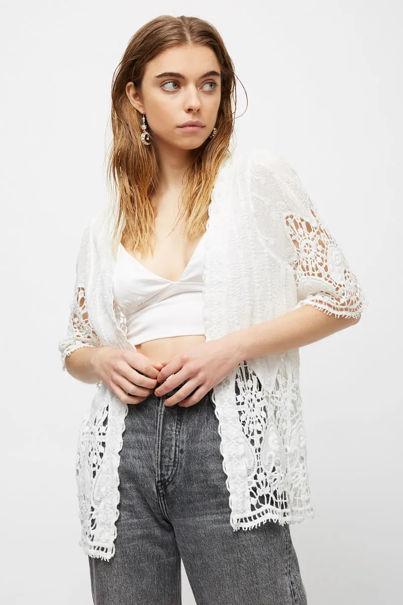 Womens Crochet Lace Kimono sold by Hayden