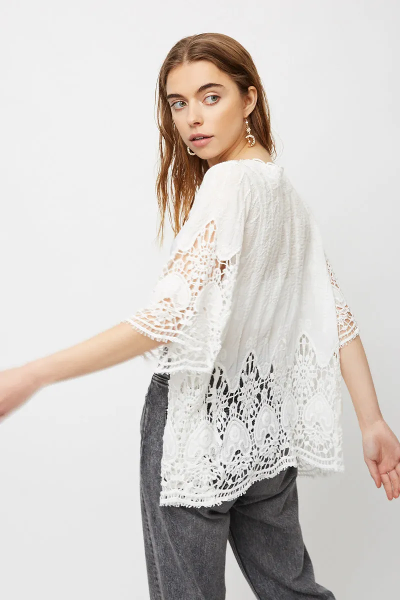 Womens Crochet Lace Kimono sold by Hayden product image thumbnail 2