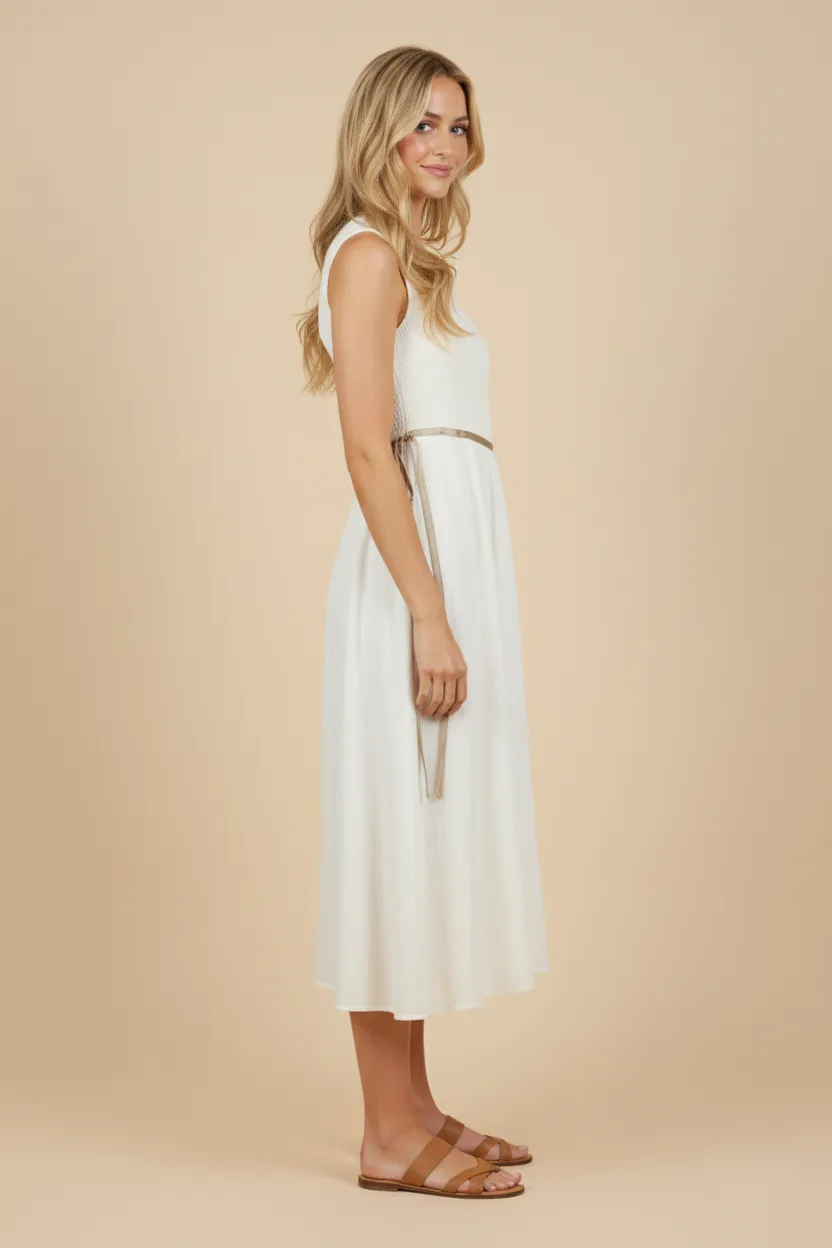 Womens Ribbon Detailed Smocked Tank Dress sold by Hayden product image thumbnail 2