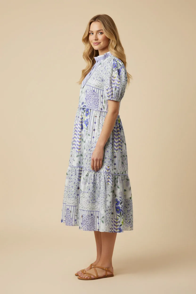 Womens Contrast Trimmed Ruffle Collar Dress sold by Hayden product image thumbnail 2