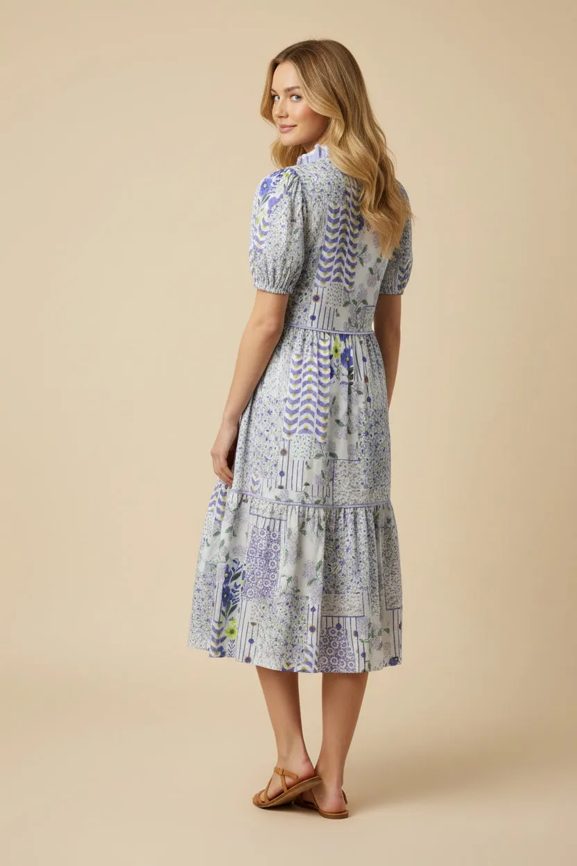Womens Contrast Trimmed Ruffle Collar Dress sold by Hayden product image thumbnail 3