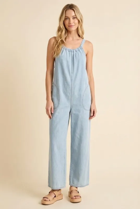 Womens Ribbon Back Halter Neck Jumpsuit sold by Hayden