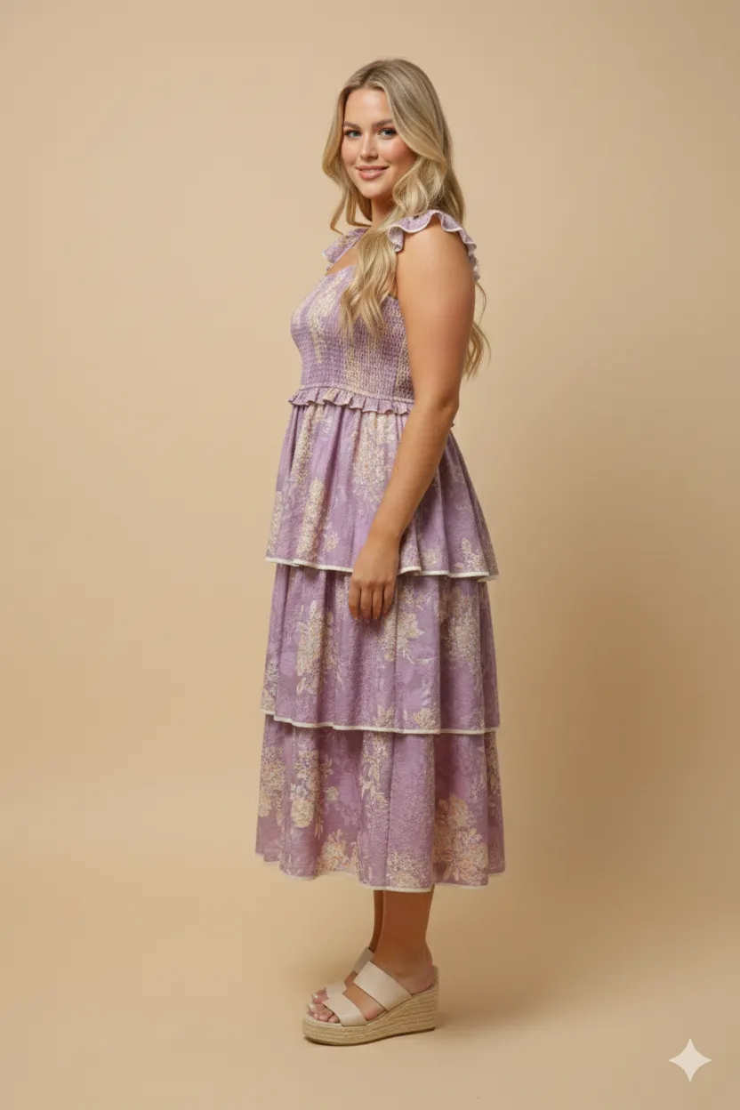 Womens Textured Abstract Print Smocked Tank Dress sold by Hayden product image thumbnail 5