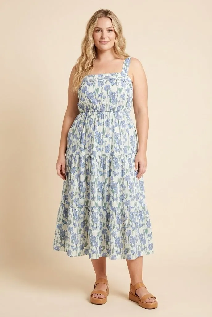 Womens Floral Print Pleat Detail Sleeveless Poplin Dress sold by Hayden product image thumbnail 2