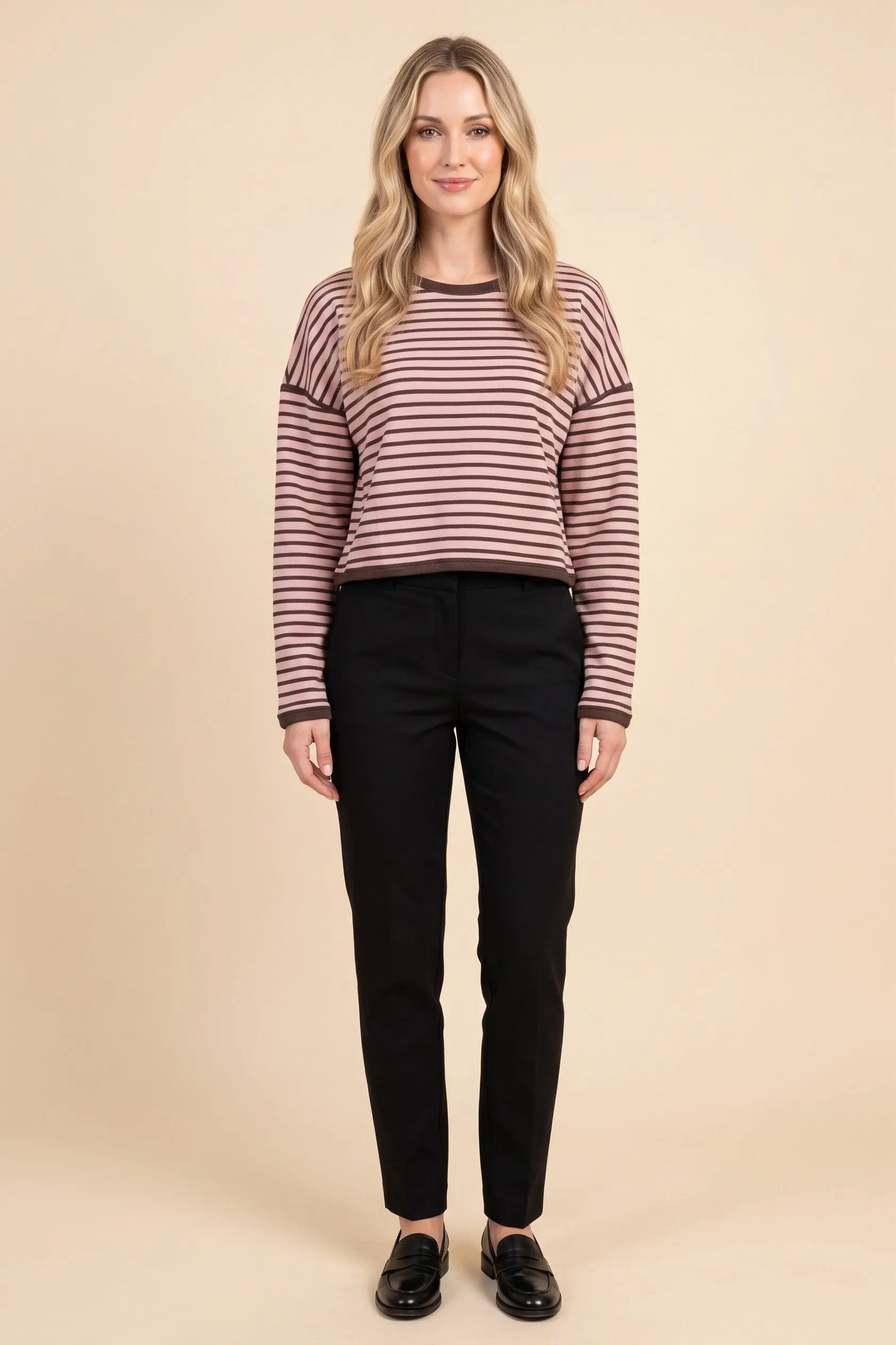 Womens Contrast Detailed Striped Knit Top sold by Hayden product image thumbnail 4