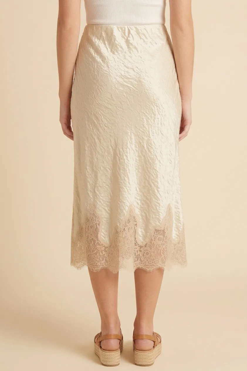 Womens Crinkle Textured Lace Trimmed Skirt sold by Hayden product image thumbnail 3
