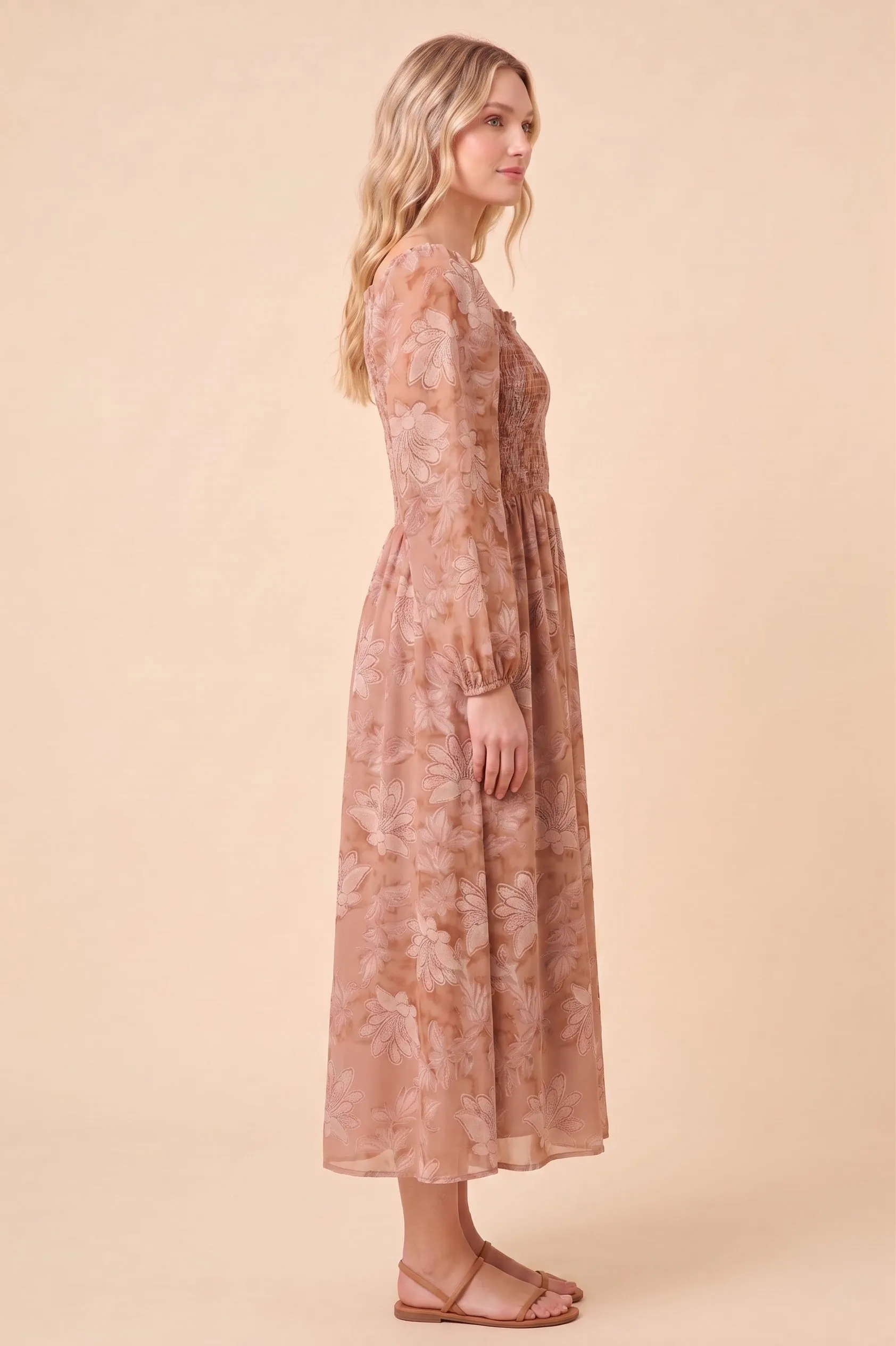 Womens Smock Detailed Ruffled Floral Dress sold by Hayden product image thumbnail 2