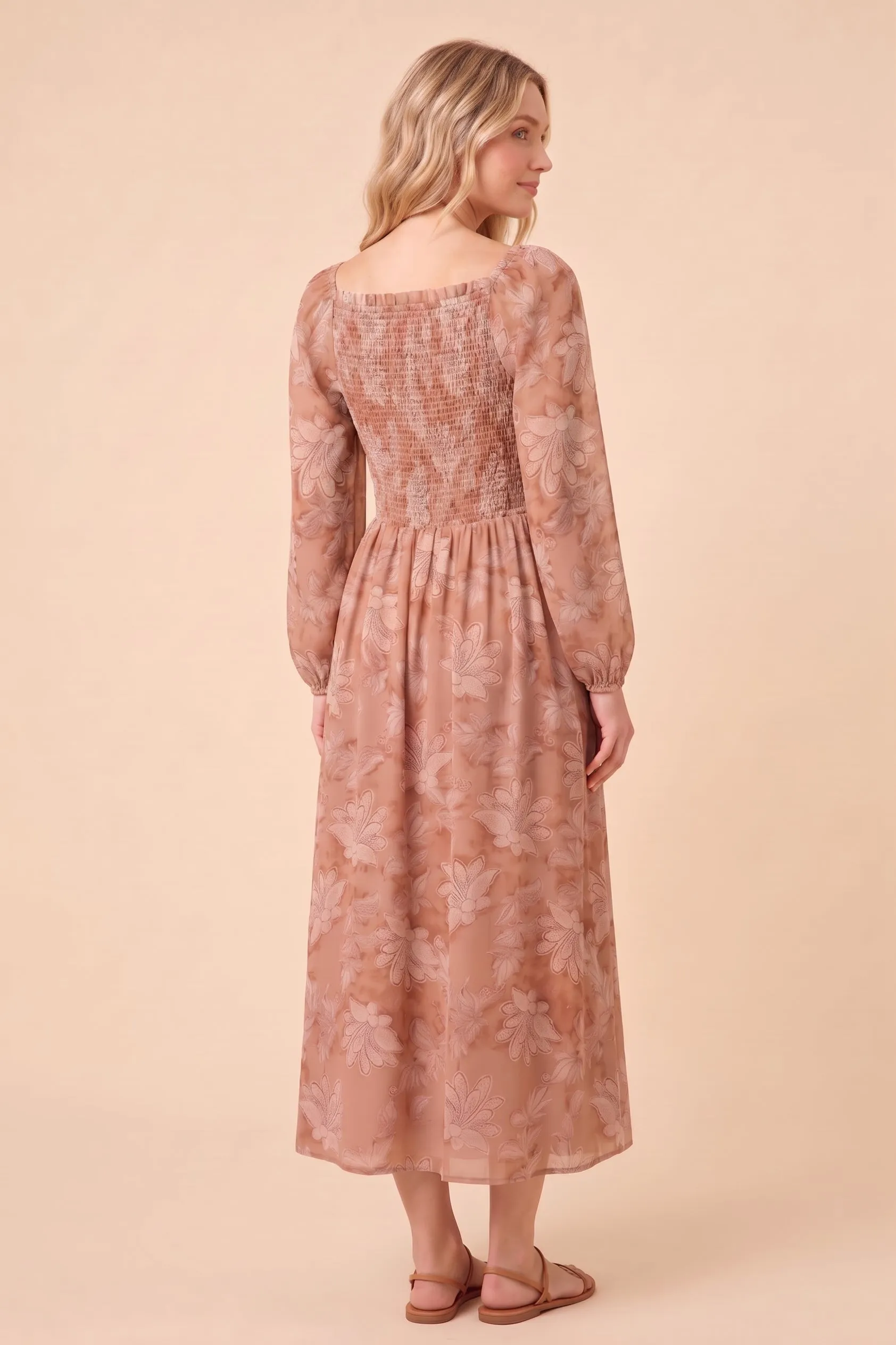 Womens Smock Detailed Ruffled Floral Dress sold by Hayden product image thumbnail 3