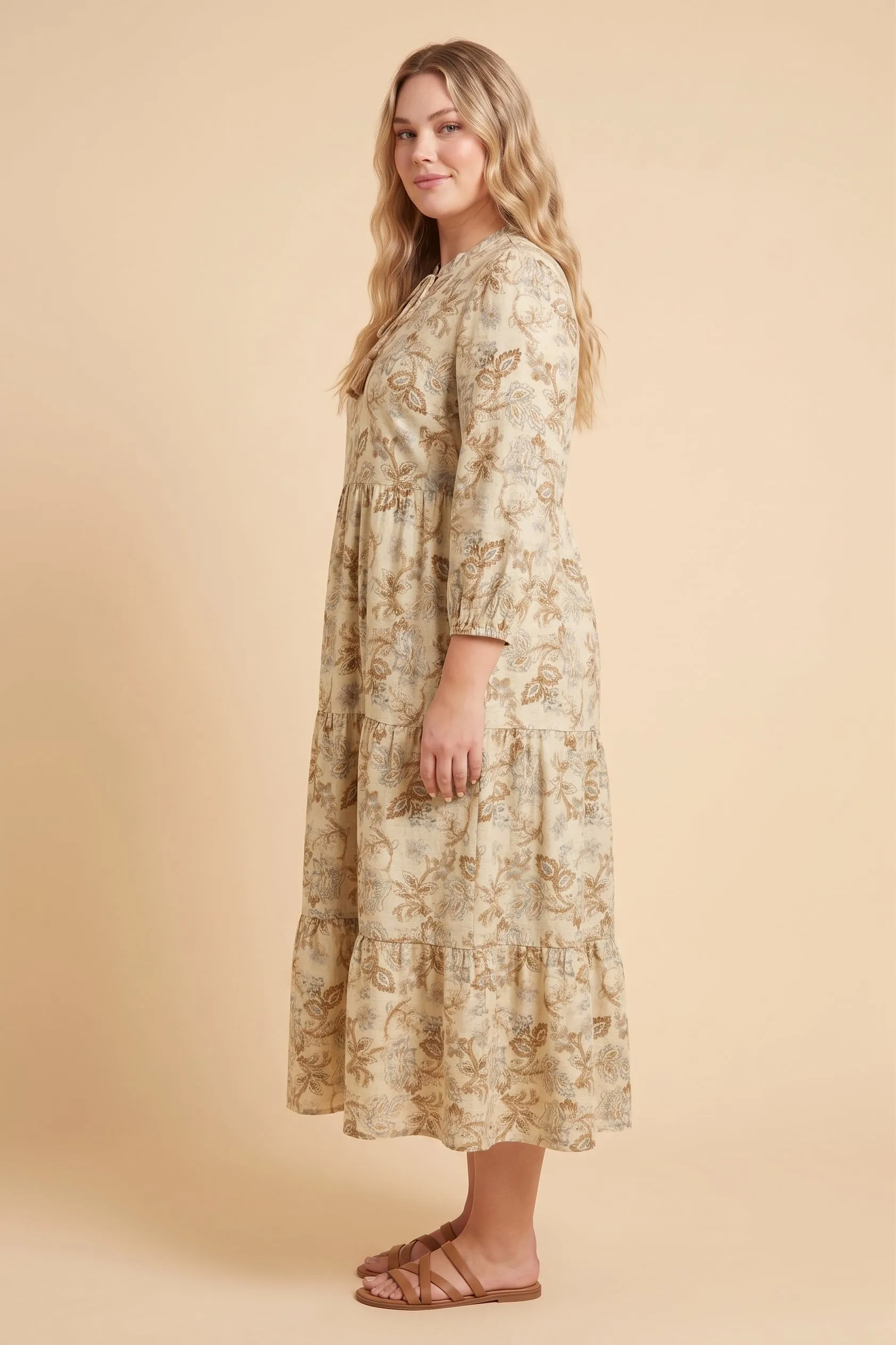 Womens Floral Paisley Print Tie Detail Dress sold by Hayden product image thumbnail 5