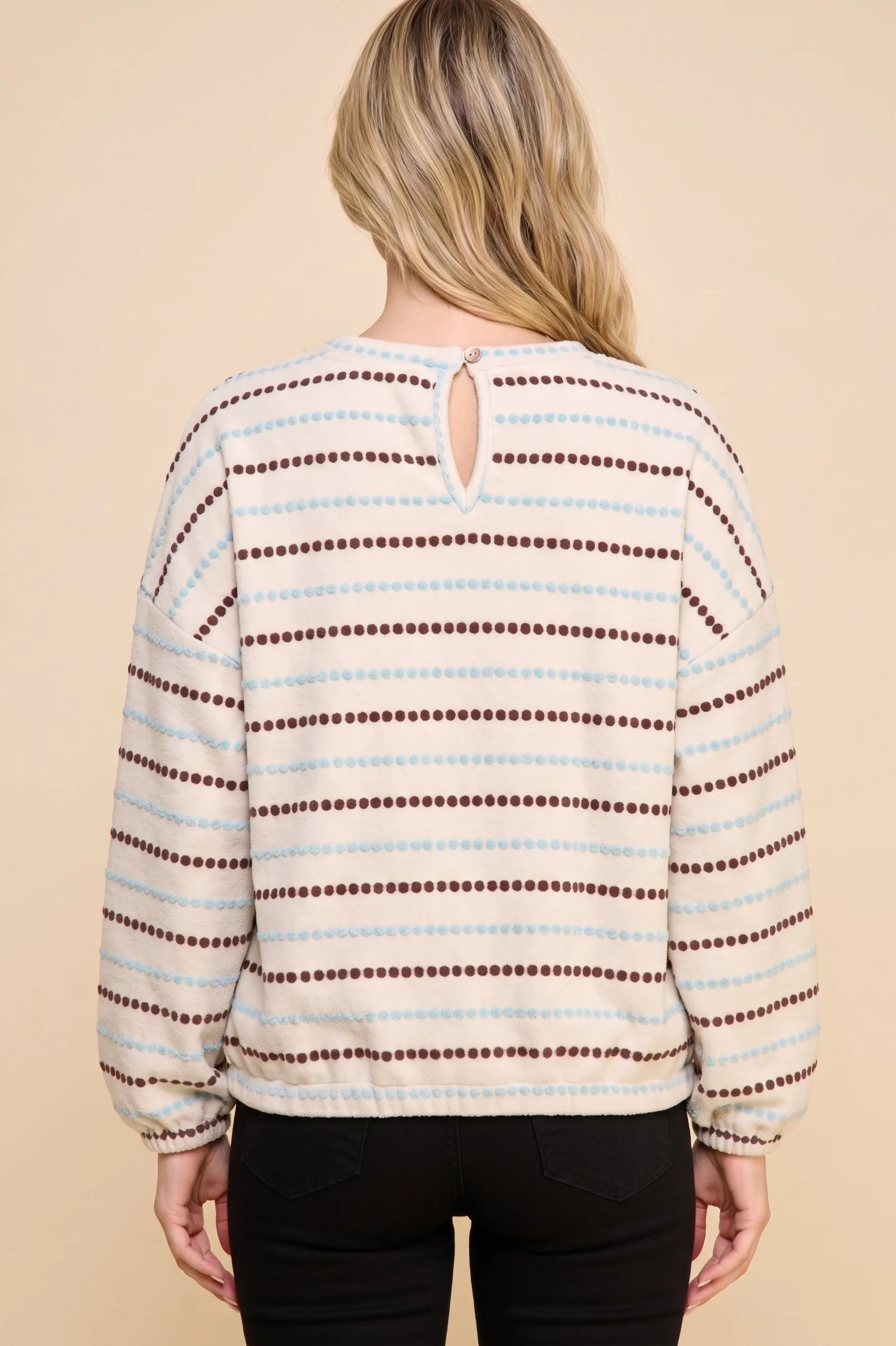 Womens Textured Stitch Detail Long Sleeve Knit Top sold by Hayden product image thumbnail 3