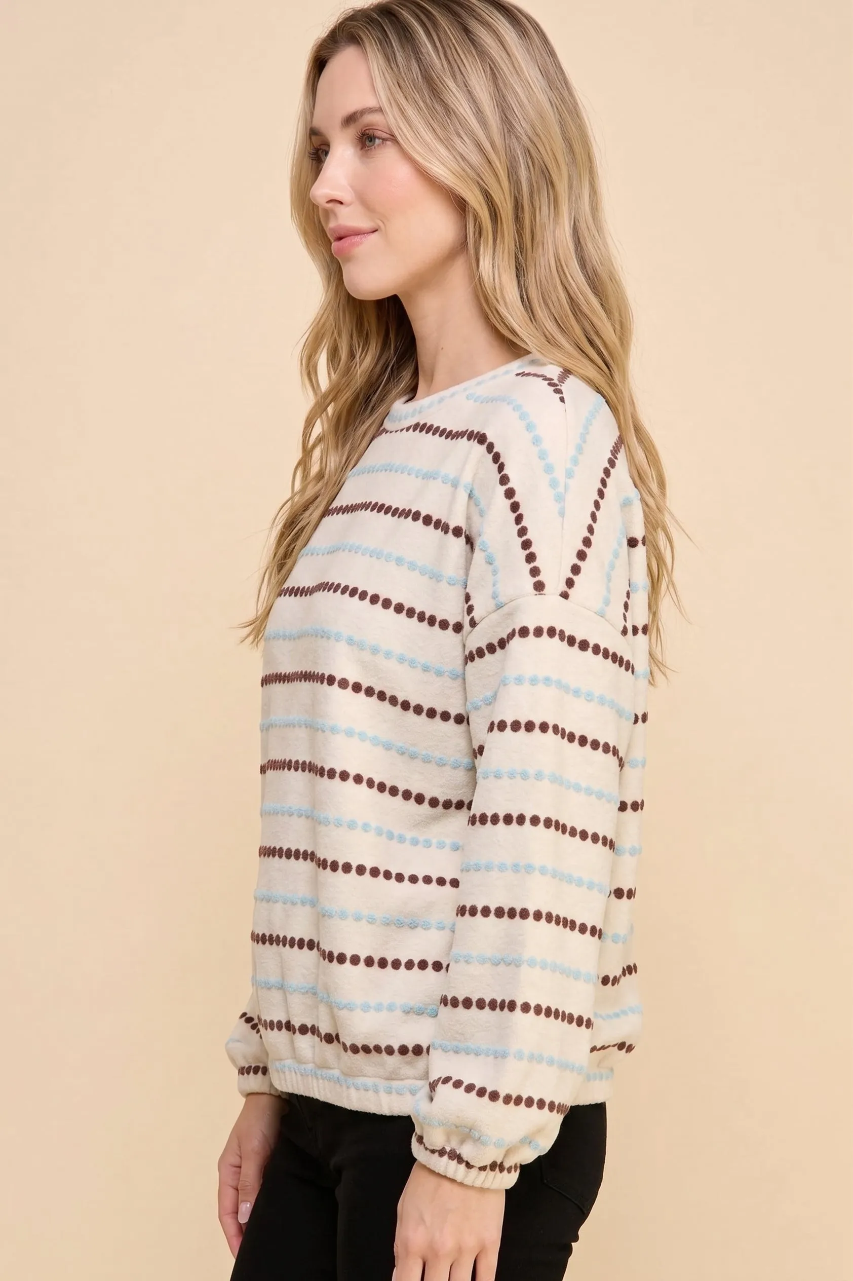 Womens Textured Stitch Detail Long Sleeve Knit Top sold by Hayden product image thumbnail 2
