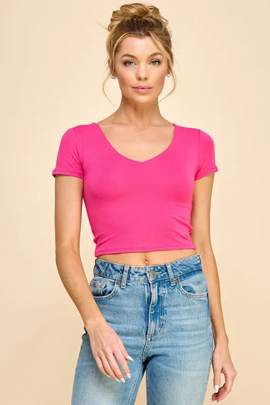 V-NECK DOUBLE LAYERED TOP sold by Heart & Hips