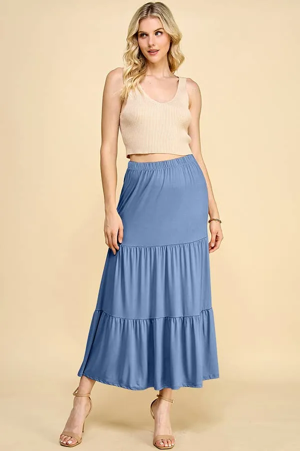 TIERED MIDAXI SKIRT sold by Heart & Hips product image thumbnail 4