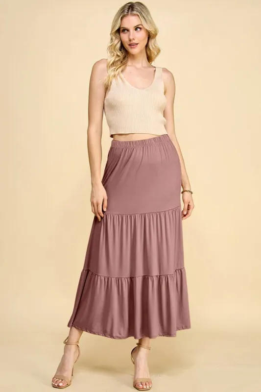 TIERED MIDAXI SKIRT sold by Heart & Hips
