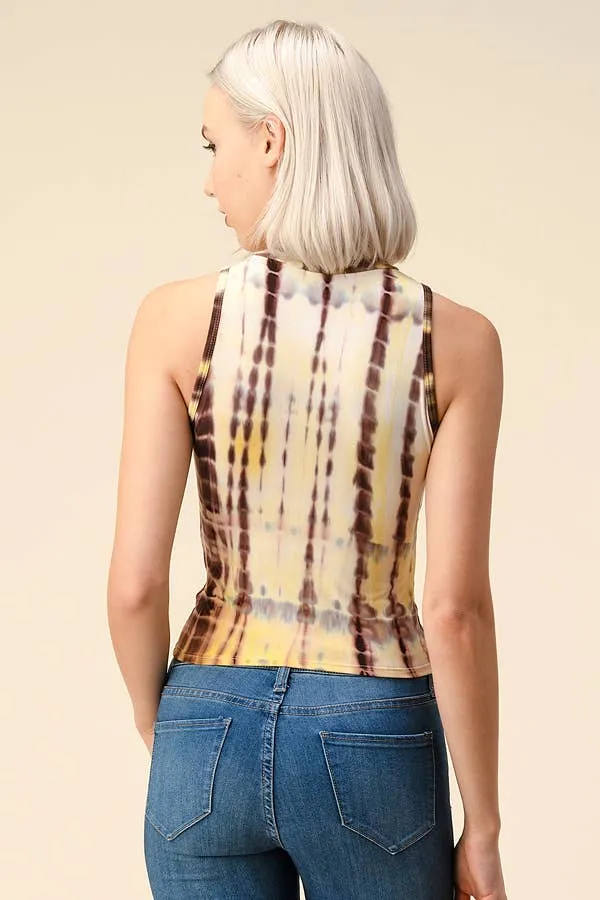 Mock neck Tie Dye Tank Top sold by Heart & Hips product image thumbnail 3