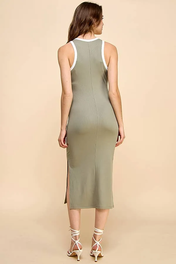 HIGH NECK TANK MIDI RIB DRESS sold by Heart & Hips product image thumbnail 3