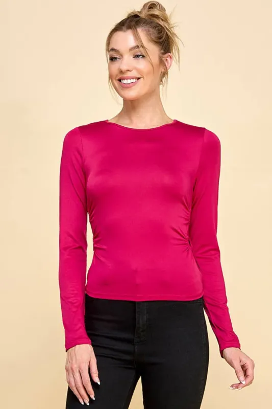 SIDE CUT-OUT O-RING DETAIL RUTCHED TOP sold by Heart & Hips